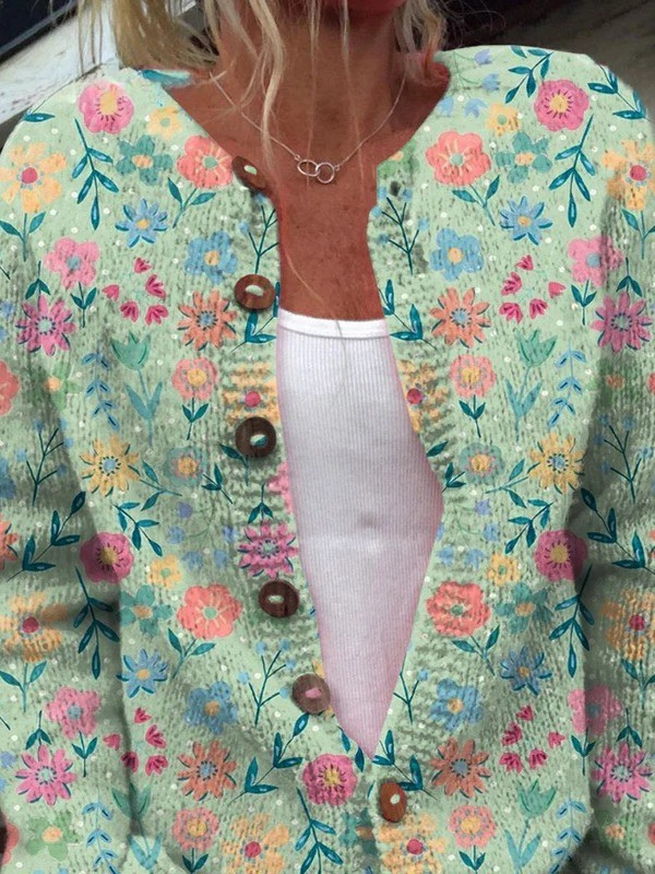 Inés™ | Cárdigan Floral Vintage