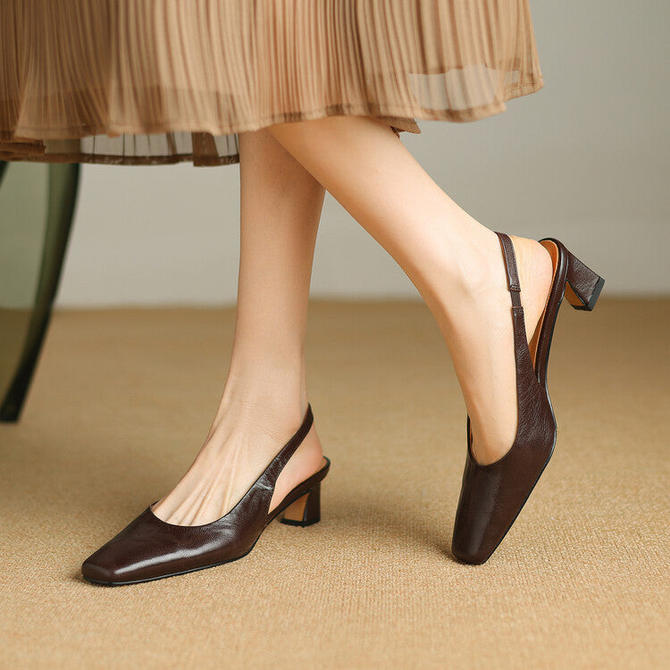 Victoria | Zapatos Destalonados de Piel