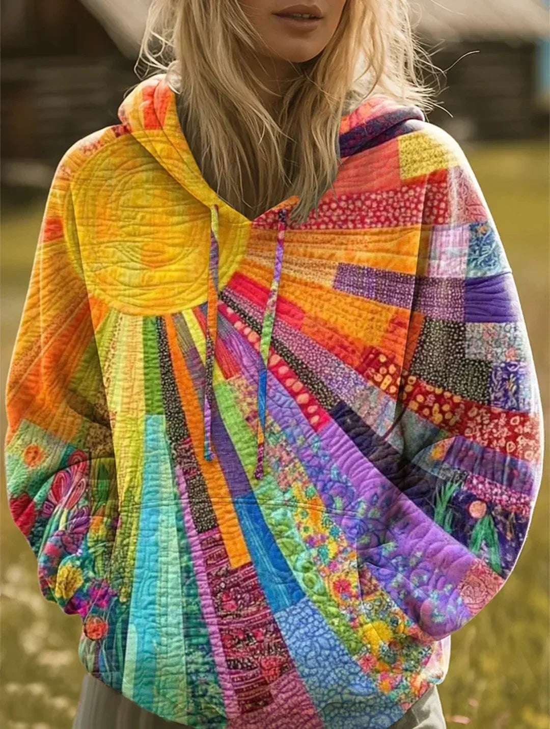 Daniela™ | Sudadera con capucha bohemia multicolor