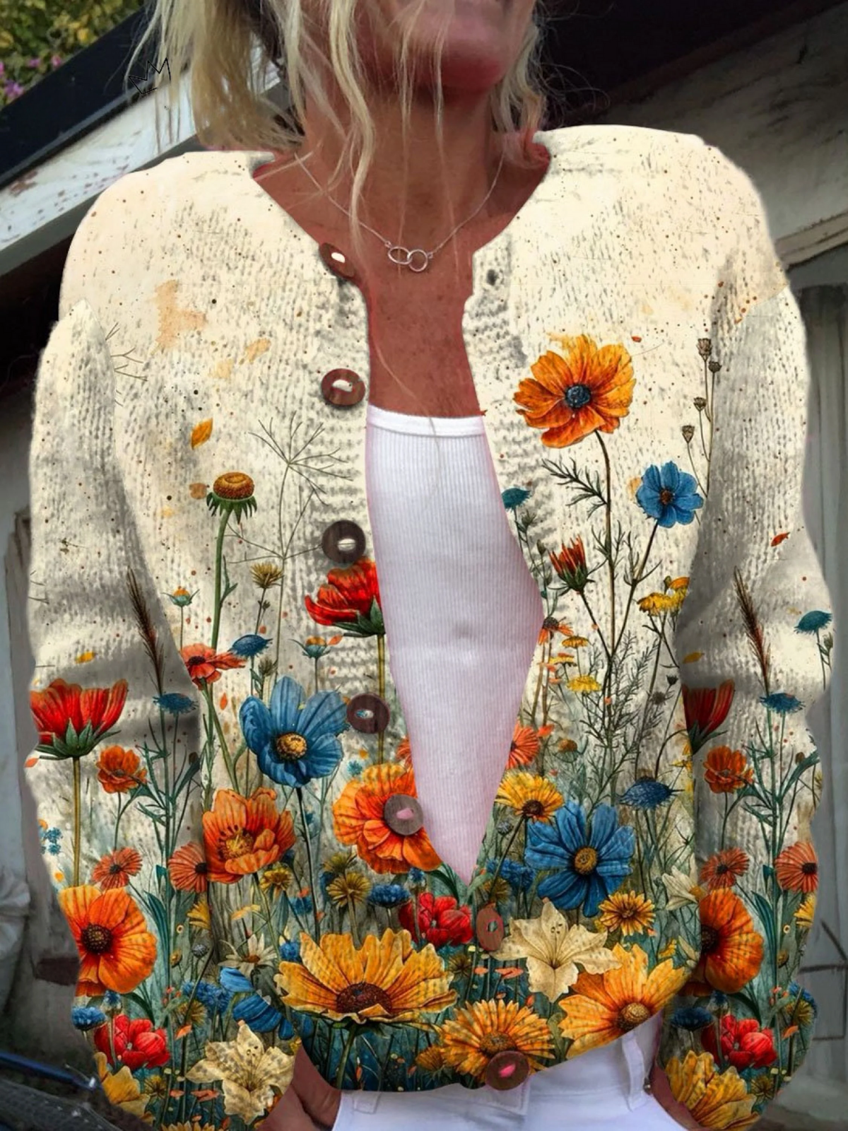 Lucía™ | Cárdigan Floral Vintage