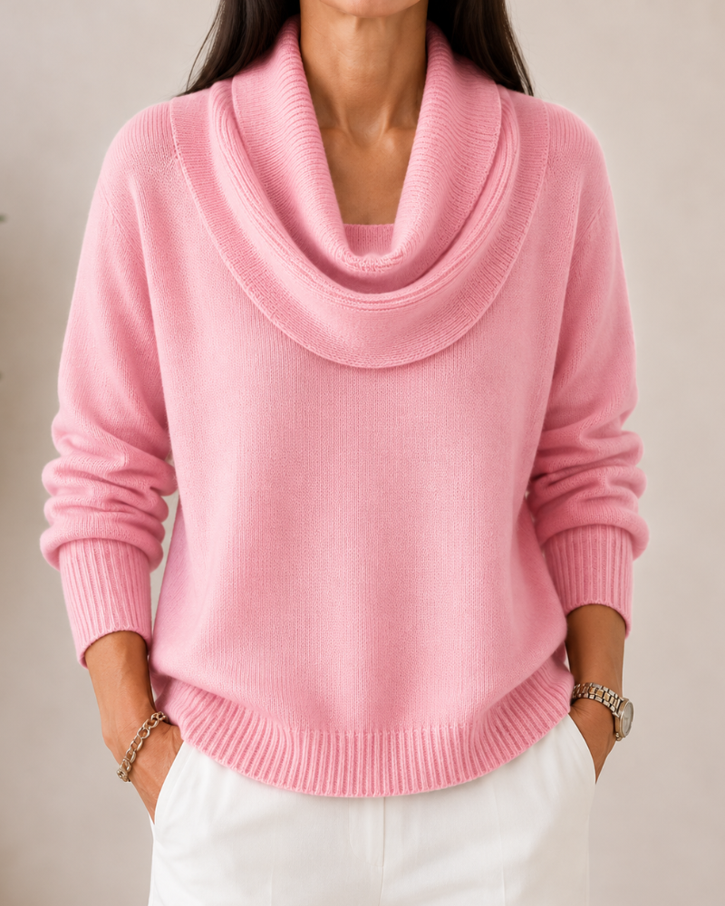 Sofía™ | Suéter Elegante de Cuello Drapeado