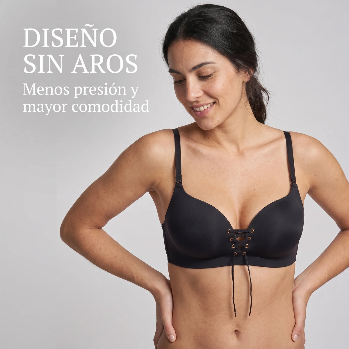 Sujetador Push-Up Sin Aros con Cordones