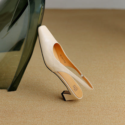 Victoria | Zapatos Destalonados de Piel