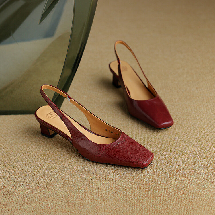 Victoria | Zapatos Destalonados de Piel