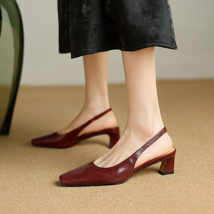 Victoria | Zapatos Destalonados de Piel
