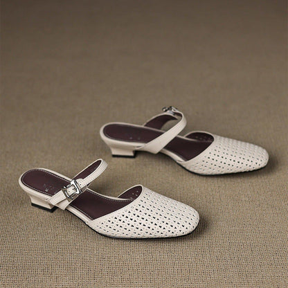 Teresa | Mules de Piel Troquelada