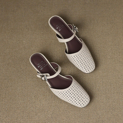 Teresa | Mules de Piel Troquelada