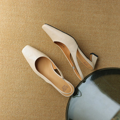 Victoria | Zapatos Destalonados de Piel