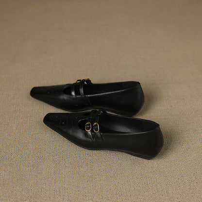 Carmen | Merceditas de Piel con Doble Pulsera