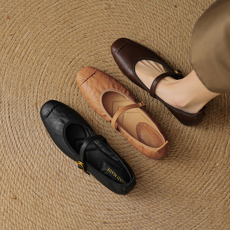 Alba | Zapatos Planos de Piel