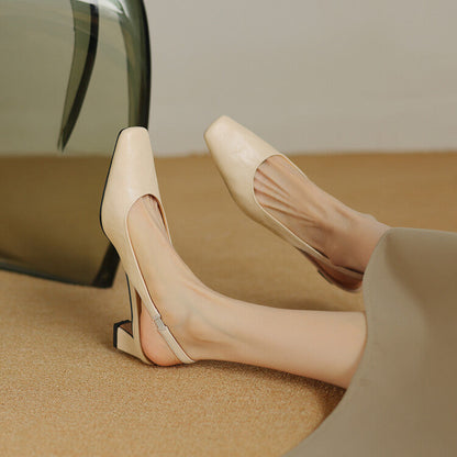 Victoria | Zapatos Destalonados de Piel
