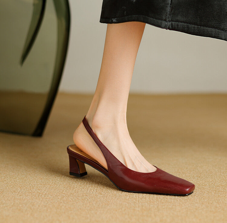 Victoria | Zapatos Destalonados de Piel