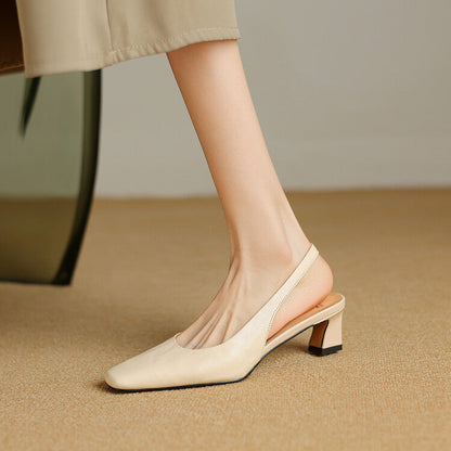 Victoria | Zapatos Destalonados de Piel