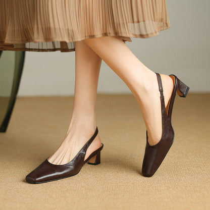 Victoria | Zapatos Destalonados de Piel