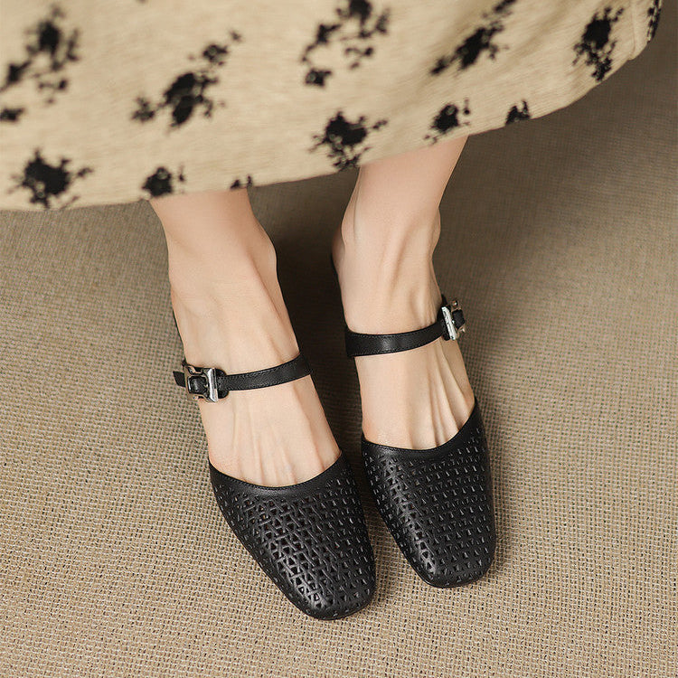 Teresa | Mules de Piel Troquelada