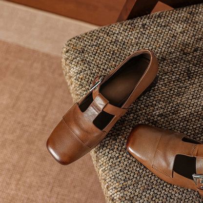 Carmen | Zapatos de Tacón de Piel con Pulsera en T
