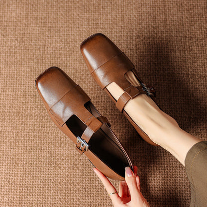 Carmen | Zapatos de Tacón de Piel con Pulsera en T