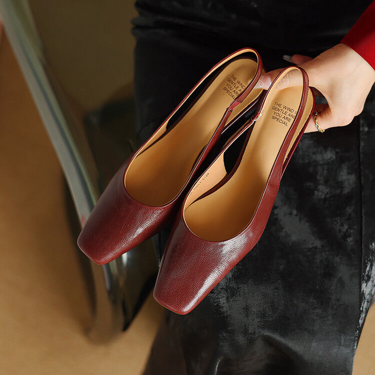 Victoria | Zapatos Destalonados de Piel