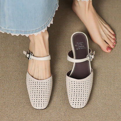 Teresa | Mules de Piel Troquelada