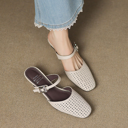 Teresa | Mules de Piel Troquelada