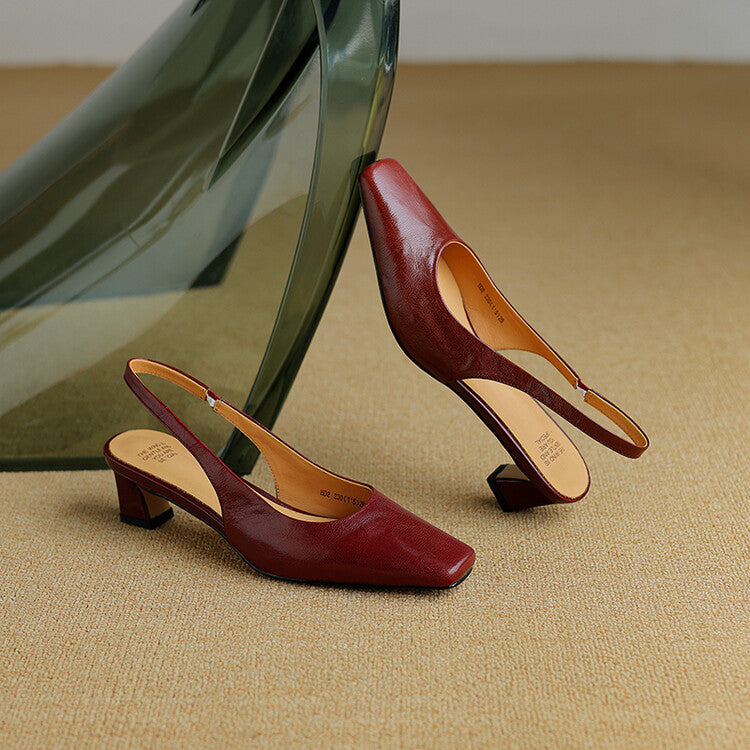 Victoria | Zapatos Destalonados de Piel