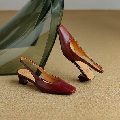 Victoria | Zapatos Destalonados de Piel