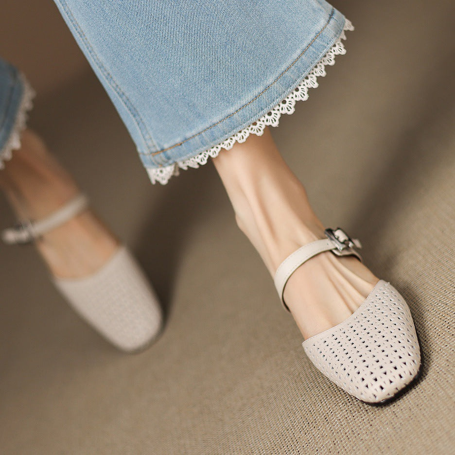 Teresa | Mules de Piel Troquelada