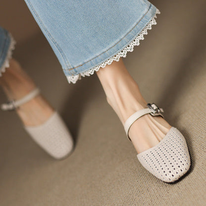 Teresa | Mules de Piel Troquelada