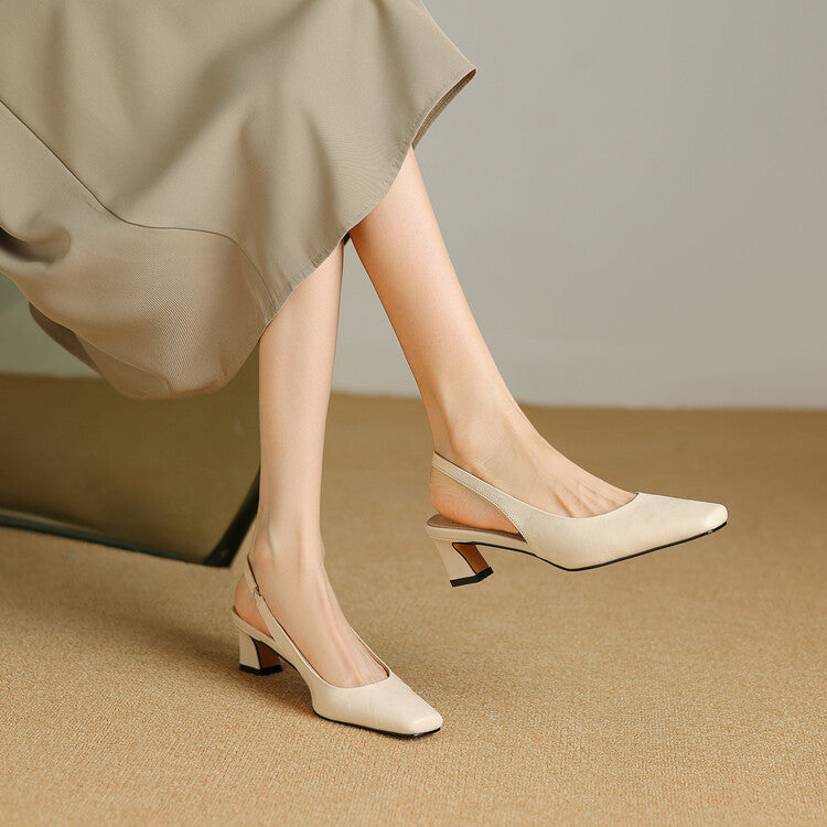 Victoria | Zapatos Destalonados de Piel