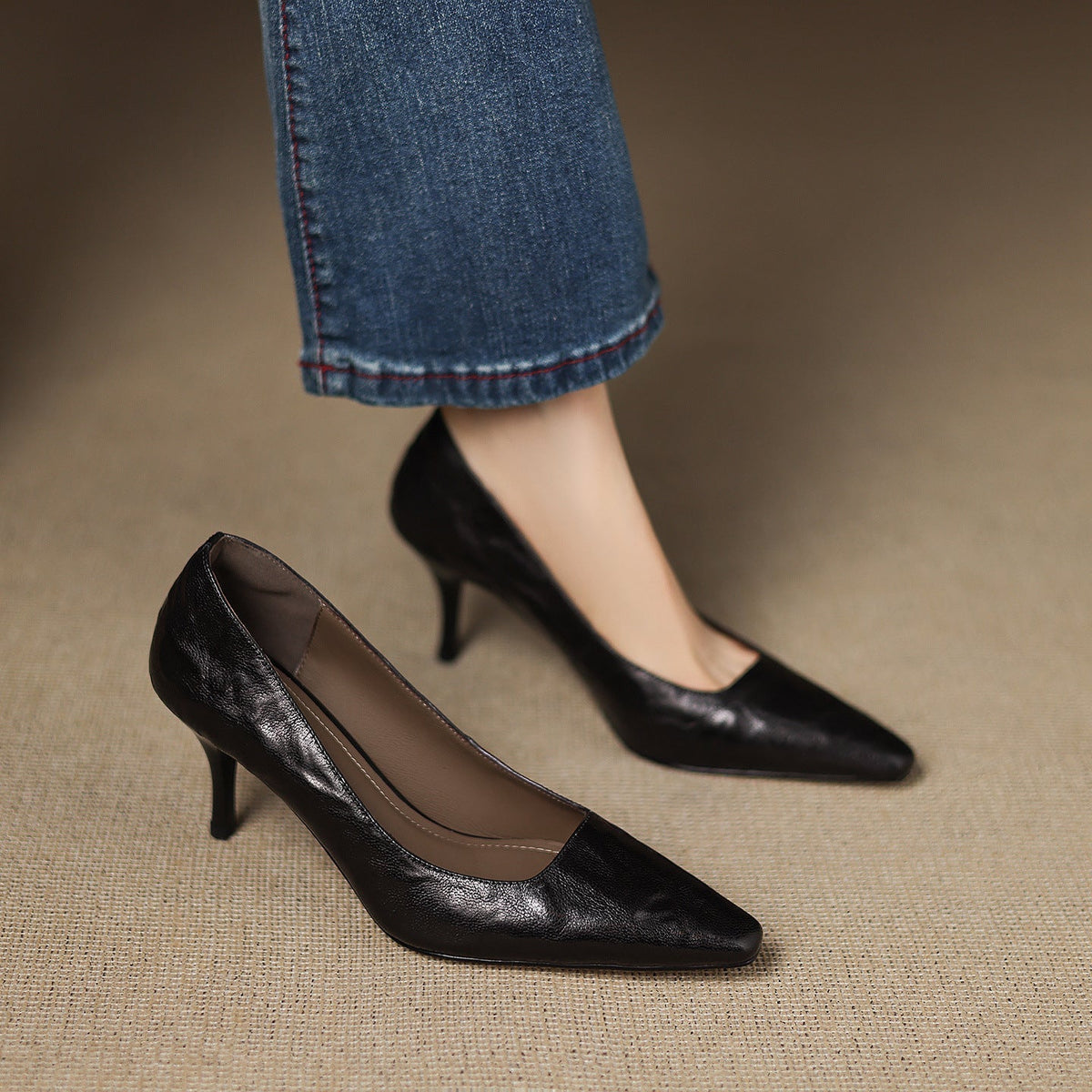 Lucía | Zapatos de Tacón Fino en Pie