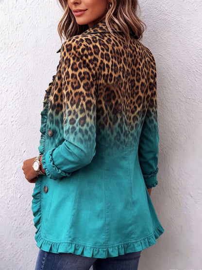 Lucía | Americana de leopardo degradado con volantes