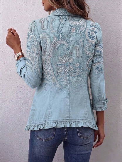 Vega | Chaqueta vintage de cachemira con volantes