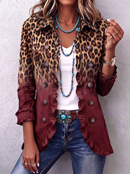 Lucía | Americana de leopardo degradado con volantes