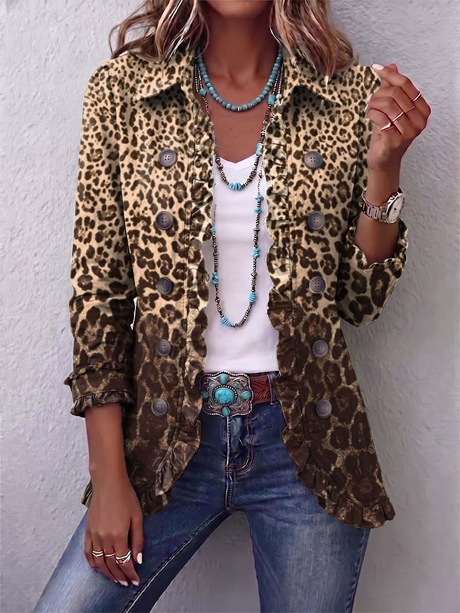 Sara | Chaqueta de leopardo con volantes