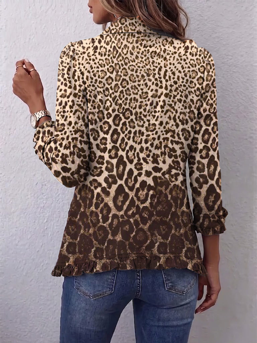 Sara | Chaqueta de leopardo con volantes