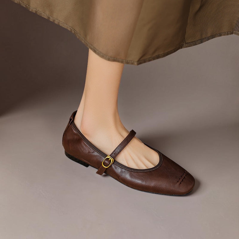 Alba | Zapatos Planos de Piel