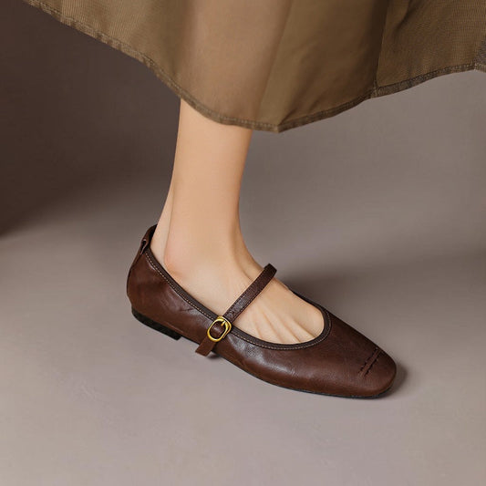 Alba | Zapatos Planos de Piel
