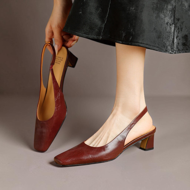 Victoria | Zapatos Destalonados de Piel