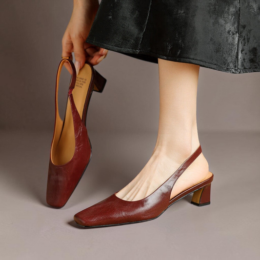 Victoria | Zapatos Destalonados de Piel