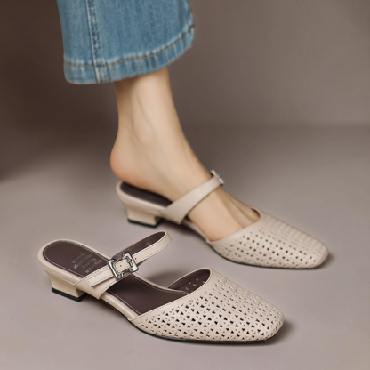Teresa | Mules de Piel Troquelada